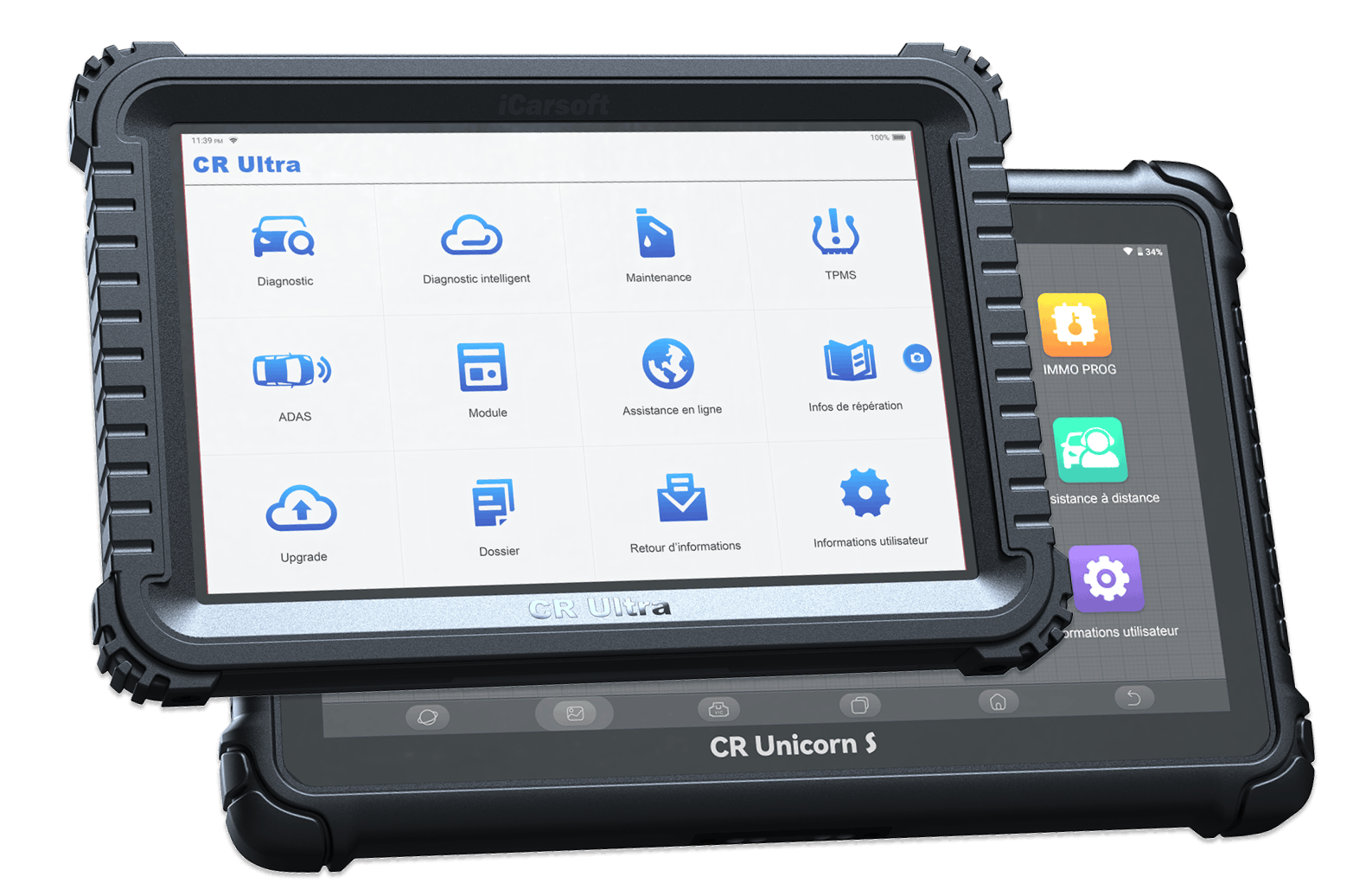 Comparatif des valises de diagnostic multimarques professionnelles iCarsoft CR Ultra et CR Unicorn S