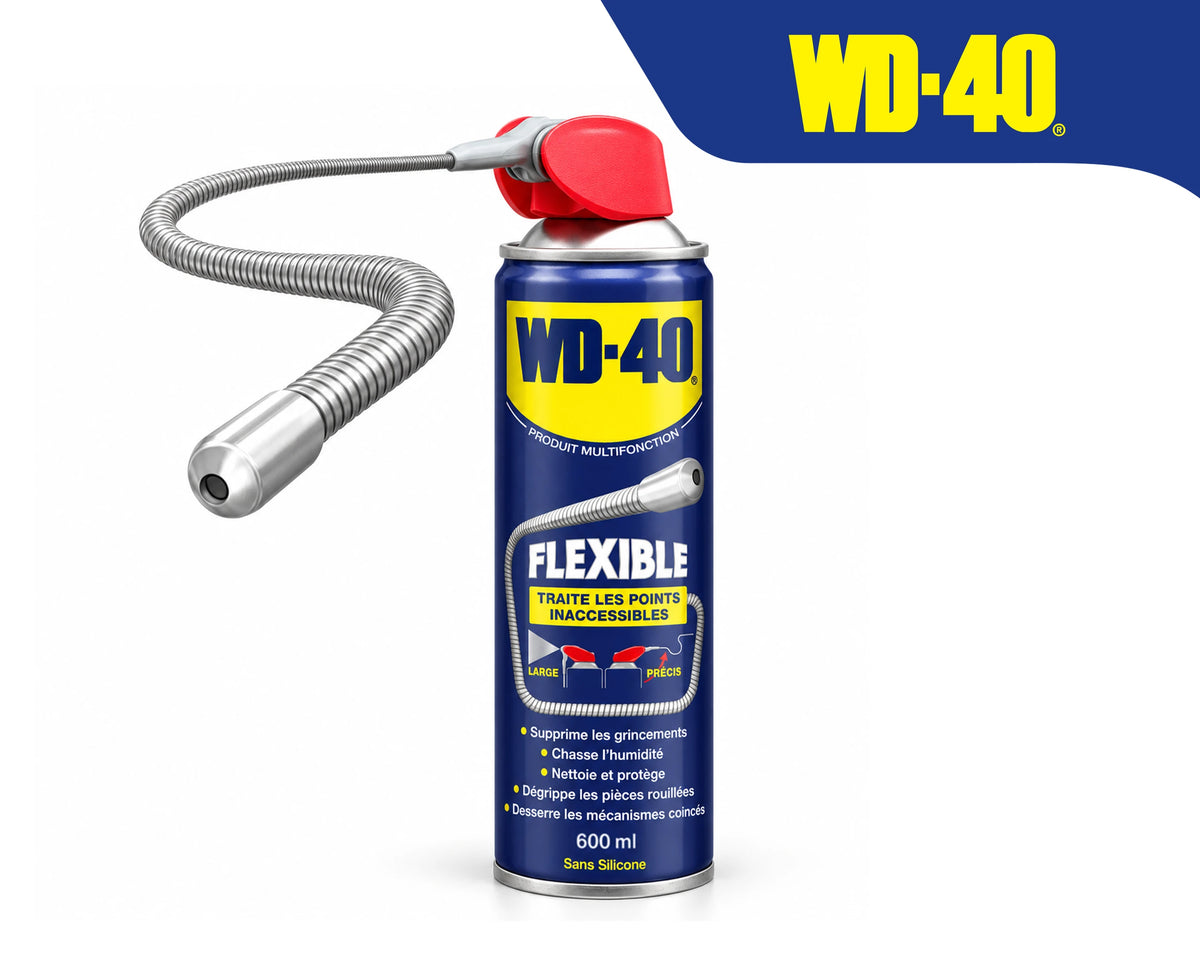 Aérosol WD-40 Multifonction flexible 600 ml avec tube flexible de 18 cm